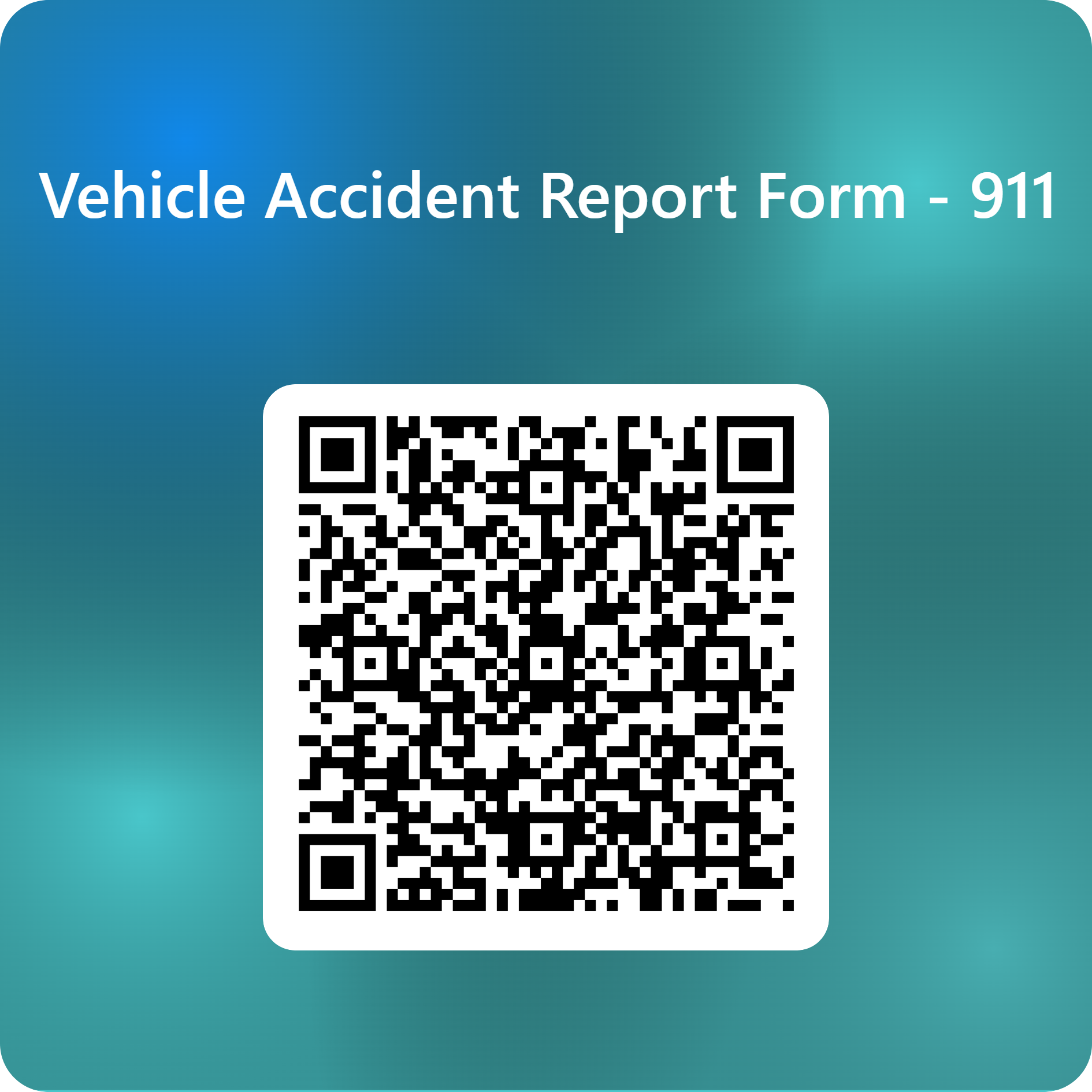 QRCode for Vehicle Accident Report Form - 911