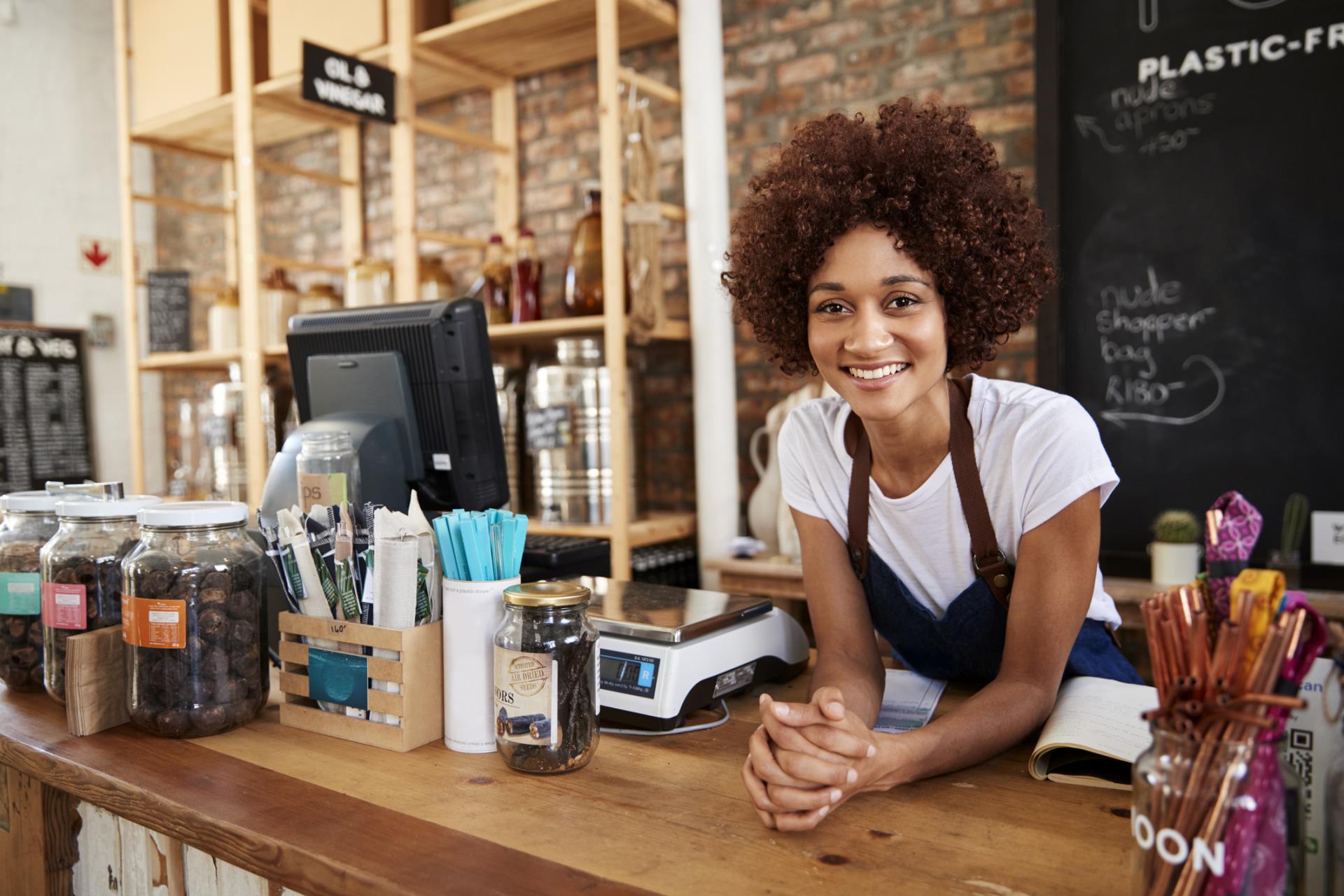small business woman smiling