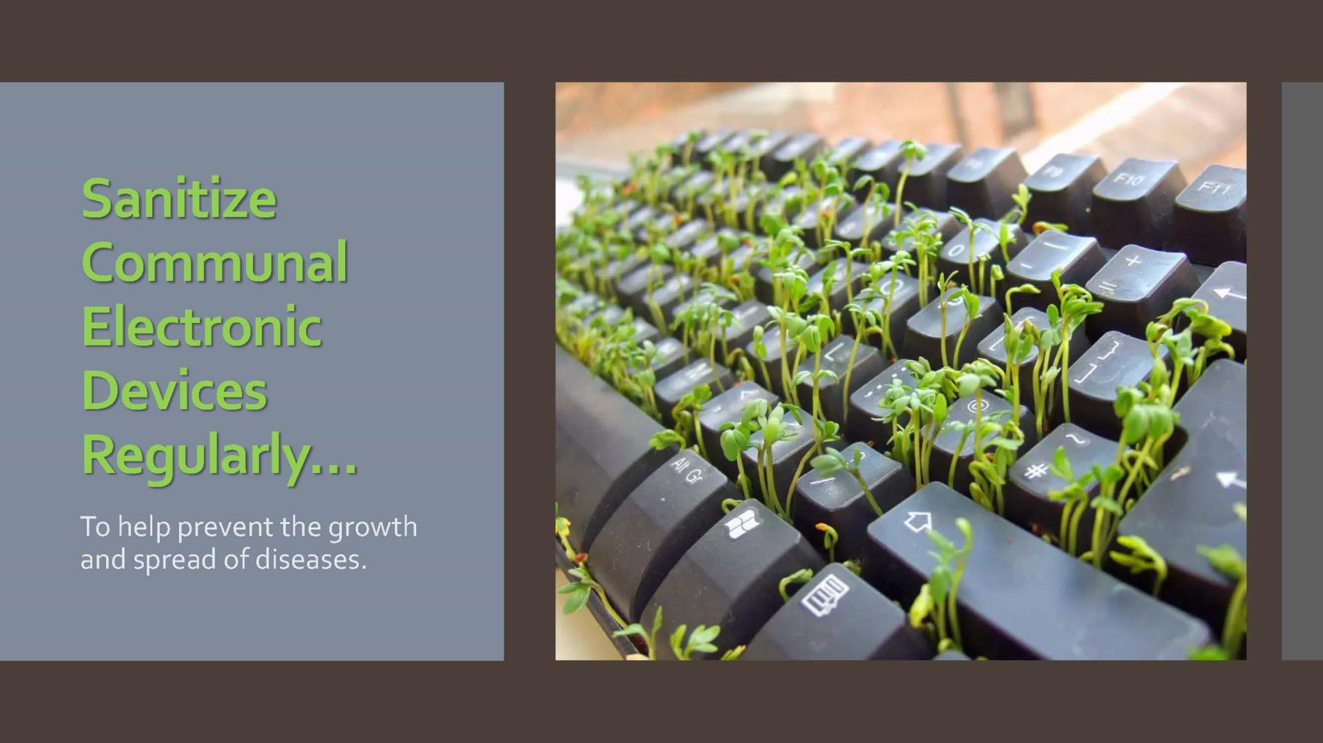 Wipe Down Electronic Devices PSA